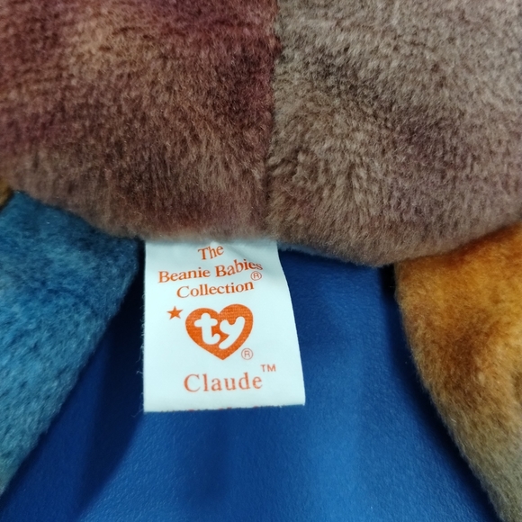 ✓Ty Beanie Babies Claude The Tye Dye Crab 1996 - Picture 7 of 10